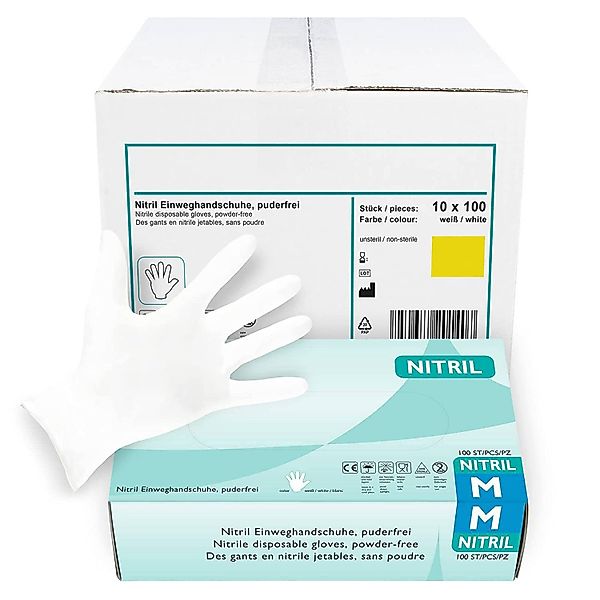 Hypafol Nitril-Handschuhe S-XL, Puderfrei I (1000-St) günstig online kaufen