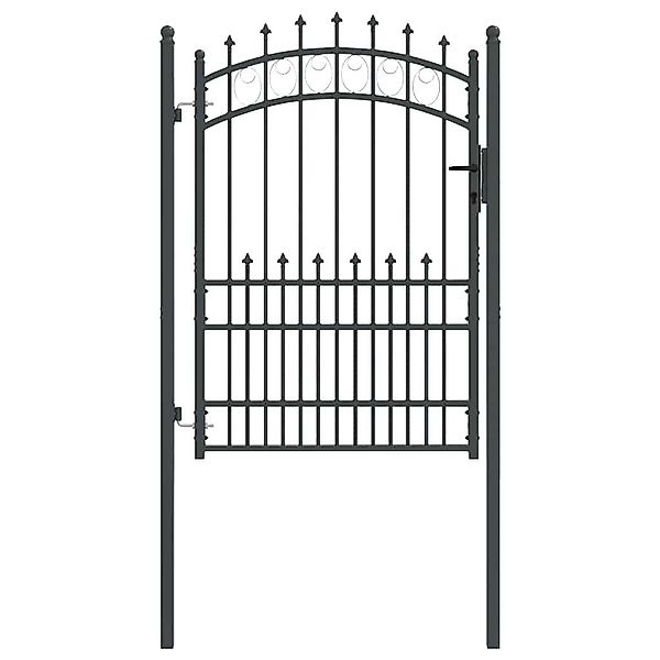 vidaXL Gartentor Zauntor mit Spitzen Grau günstig online kaufen