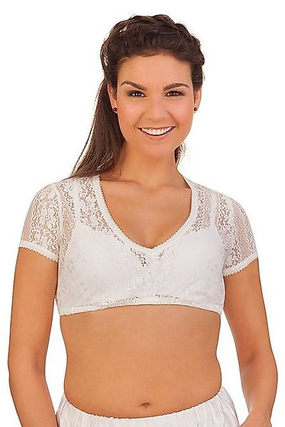 KRÜGER COLLECTION Dirndlbluse Dirndlbluse - DOROTHEA - ecru, schwarz günstig online kaufen