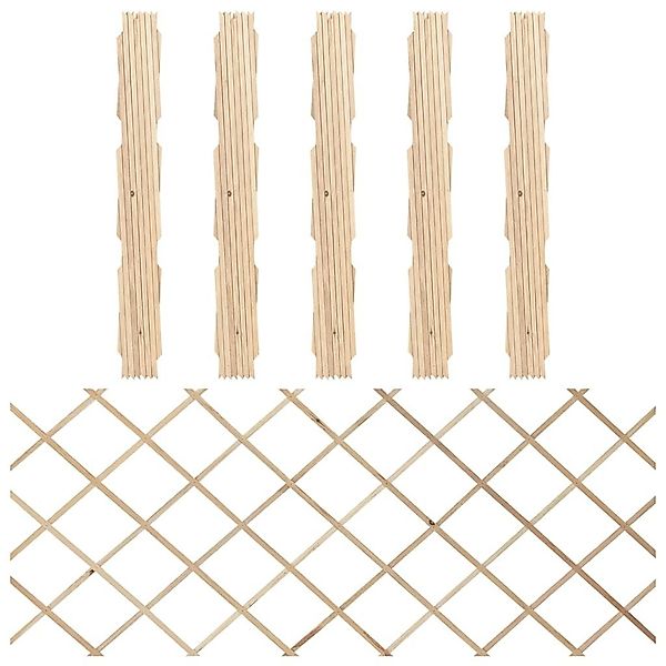 vidaXL Gartenzaun Rankzäune 5 Stk. Massivholz günstig online kaufen