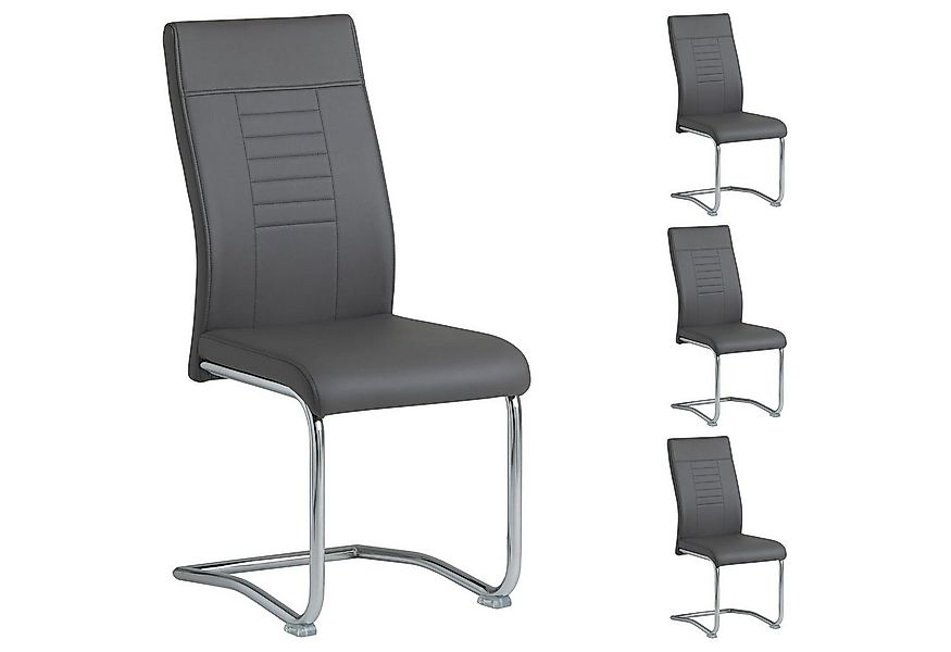 CARO-Möbel Esszimmerstuhl LOANO (4 St), Küchenstuhl Schwingstuhl 4er Set, M günstig online kaufen