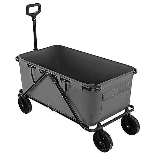 Costway Bollerwagen Faltbar 100 kg mit Tasche & Getränkehaltern Grau günstig online kaufen