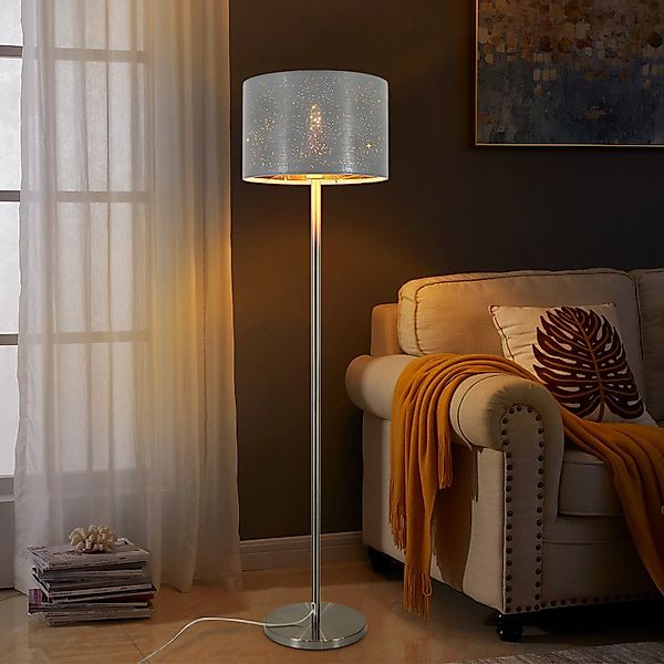 Nettlife Stehlampe Vintage Schwarz Sternenhimmel Stoffschirm günstig online kaufen