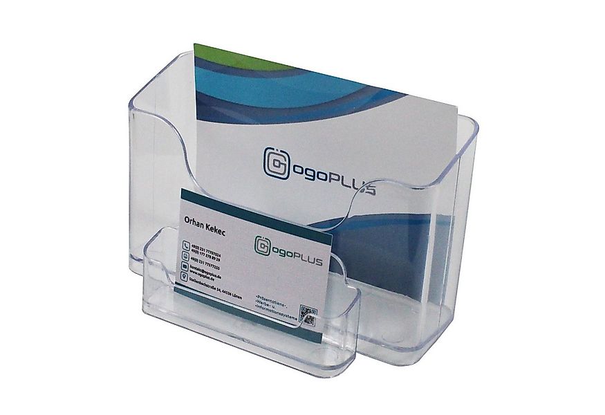 ogoPLUS Zeitungsständer DIN A6 Querformat Prospekthalter Hochformat mit Vis günstig online kaufen