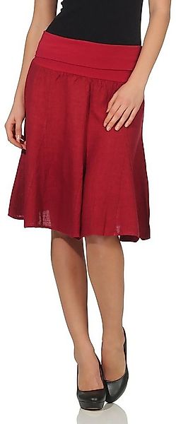 malito more than fashion Sommerrock malito Damen Leinenrock mit Stretchbund günstig online kaufen