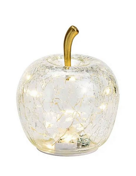 Seyila Home Dekofigur Dekorative Glas Apfel Leuchte mit LED, Crackle-Effekt günstig online kaufen