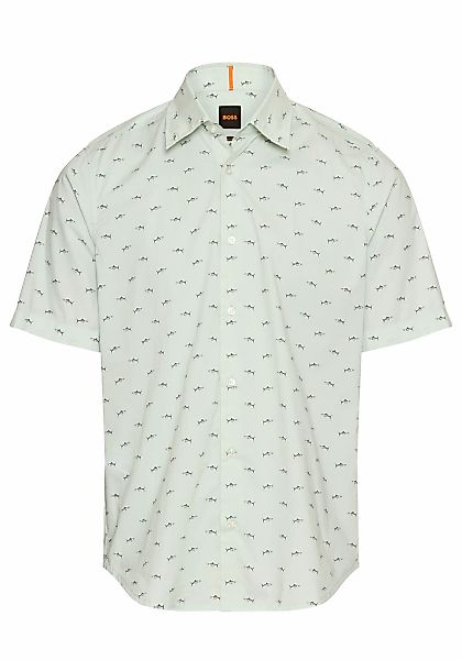 BOSS ORANGE Kurzarmhemd "Rash 2 M", mit durchgehenden Logoprint günstig online kaufen