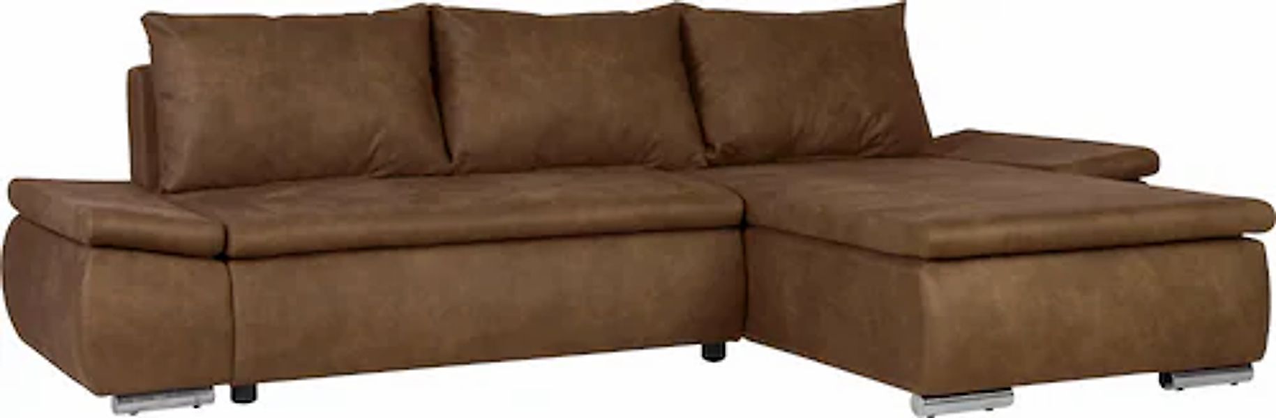 Home affaire Ecksofa »Acra L-Form« mit Bettfunktion und Bettkasten, in Matt günstig online kaufen