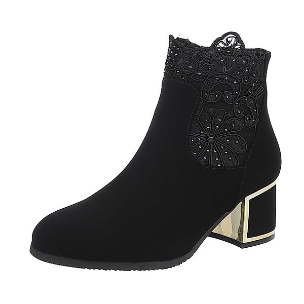 Ital-Design Damen Elegant Stiefelette (87108919) Blockabsatz günstig online kaufen