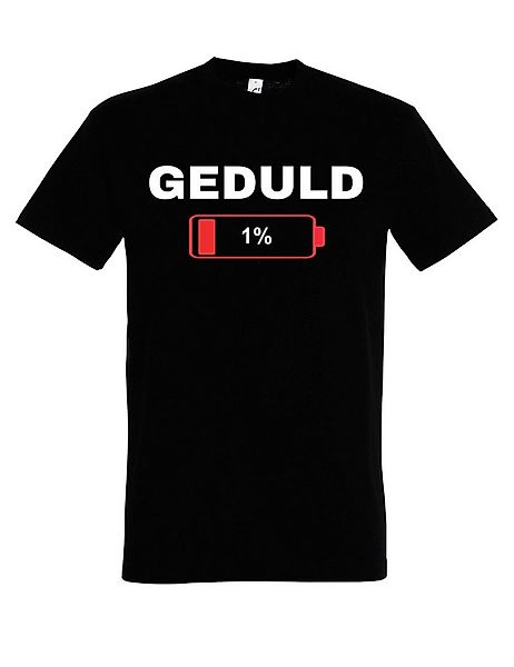 Youth Designz T-Shirt Geduld bei 1%: Herren T-Shirt stylisch lustig Print S günstig online kaufen