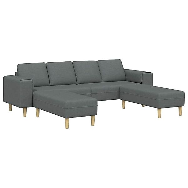 vidaXL Sofa Sofa Set Dunkelgrau Stoff, günstig online kaufen