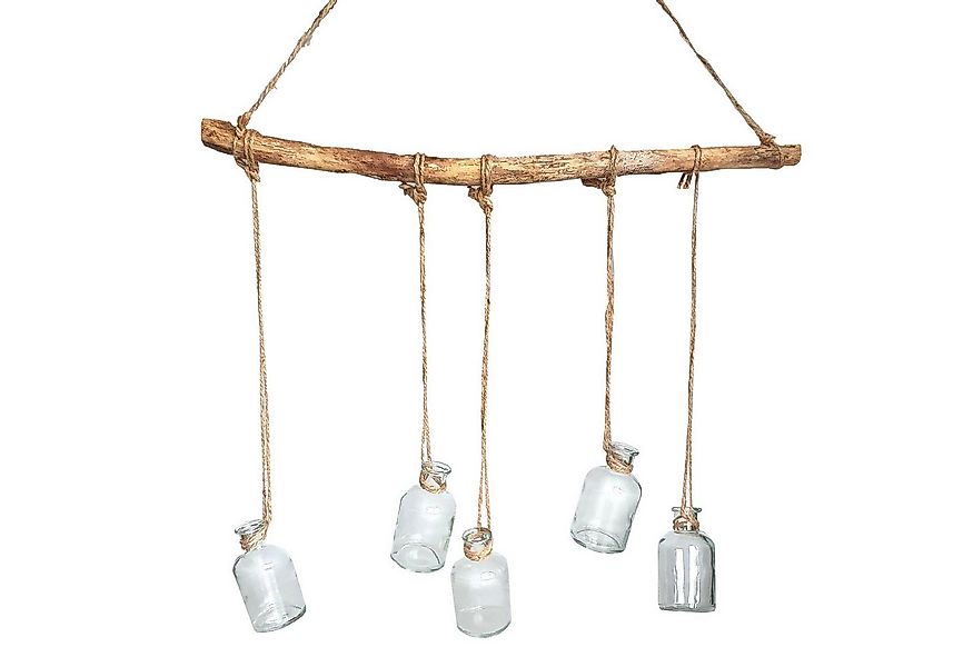 Deko AS Hängedekoration Holzast mit Vasen zum Aufhängen, 5 Gläser, Fensterd günstig online kaufen