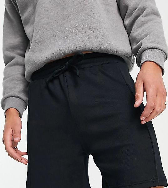 VAI21 – Gerippte Shorts in Schwarz günstig online kaufen
