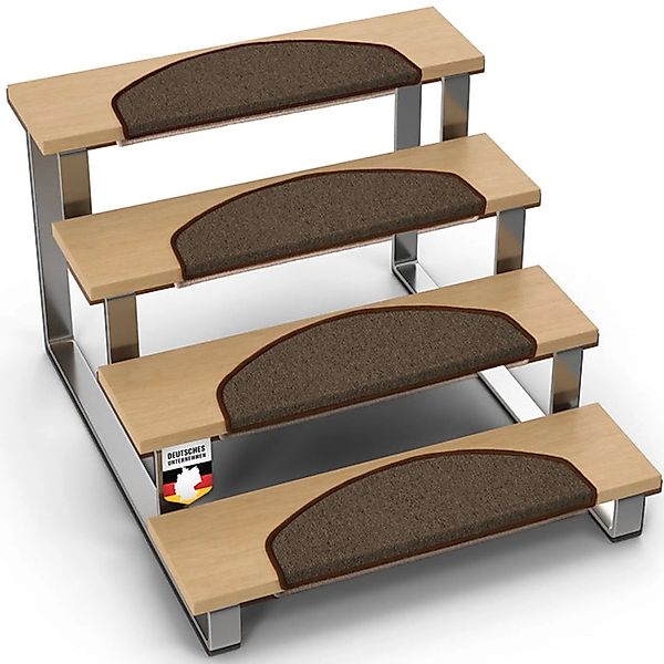KARAT Stufenmatte London Pro Halbrund Braun 25 x 65 cm günstig online kaufen