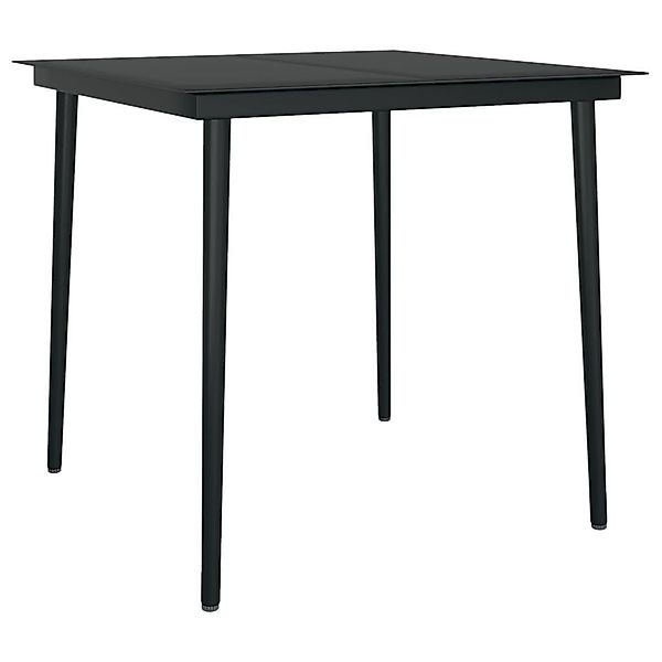 vidaXL Gartentisch Garten-Esstisch Schwarz 80x80x74 cm günstig online kaufen