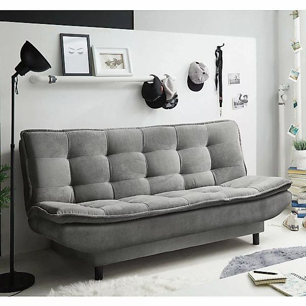 Schlafsofa mit Bettkasten in 188x118 cm PIRNA-09, in der Farbe dark grey günstig online kaufen