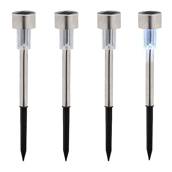 relaxdays LED Solarleuchte Solarlampen Set, 4er günstig online kaufen