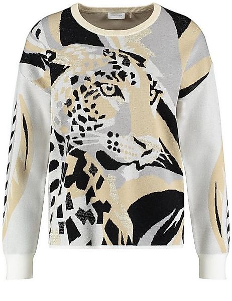 GERRY WEBER Rundhalspullover Pullover mit abstraktem Leodessin günstig online kaufen