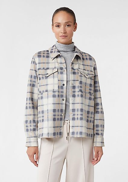 comma Hemdjacke Indoor-Jacke Karierte Hemdbluse aus günstig online kaufen