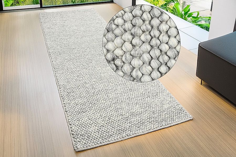 my home Läufer Wolly, handgewebt, Handweb Teppich, rechteckig, Höhe: 14 mm, günstig online kaufen