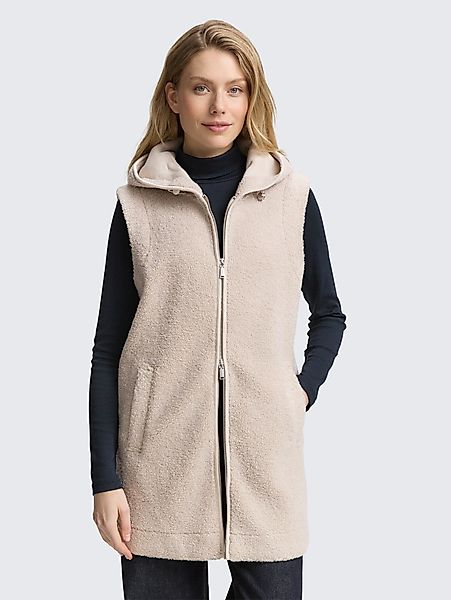 TOM TAILOR Sweatjacke Teddy Weste mit günstig online kaufen