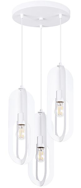 SOLLUX lighting Pendelleuchte »Pendelleuchte NICUS 3P Weiß«, 3 flammig, Leu günstig online kaufen