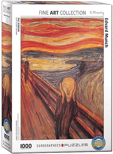 Puzzle 1000 Teile Puzzle - Puzzle - Edvard Munch - Der Schrei, Puzzleteile günstig online kaufen