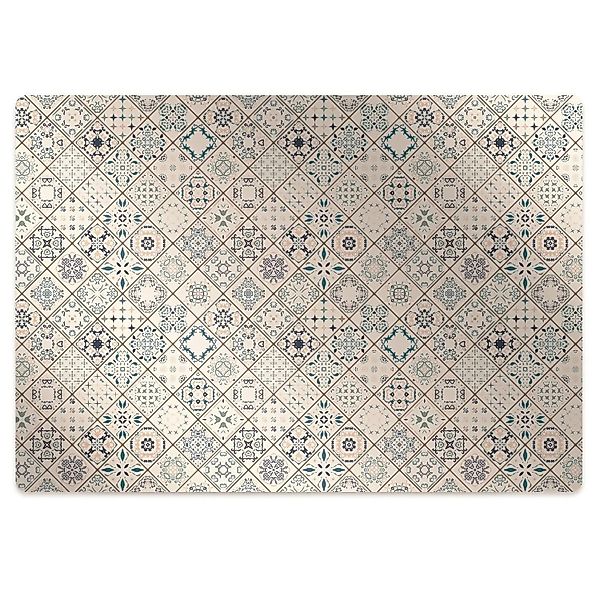 Tulup Bodenschutzmatte Fliesen Schreibtischstuhl Unterlage 100x70 cm Grün S günstig online kaufen