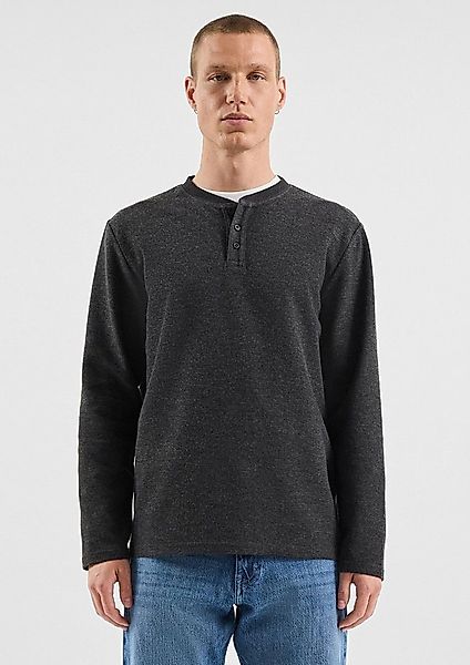 QS Langarmshirt T-Shirt Henley-Longsleeve mit Struktur günstig online kaufen