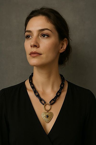 COLLEZIONE ALESSANDRO Kette mit Anhänger "Golden Eye", Kurze Gliederkette m günstig online kaufen