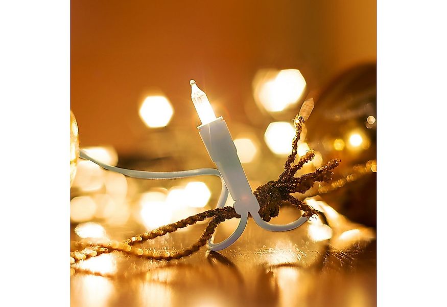 Spetebo Lichterkette Weihnachtsbaum Deko Beleuchtung mit Glas Lichtern warm günstig online kaufen