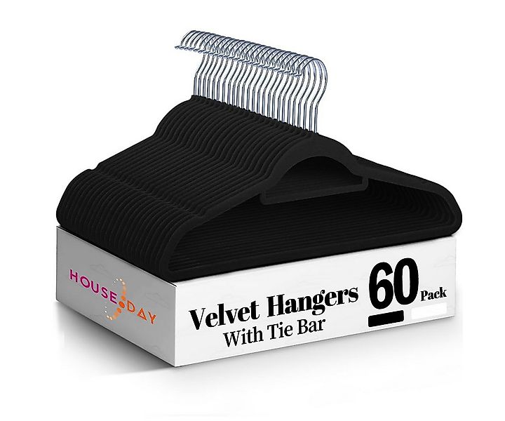House Day Kleiderbügel mit Krawattenhalter, Samt, rutschfest, (Packung, 60- günstig online kaufen