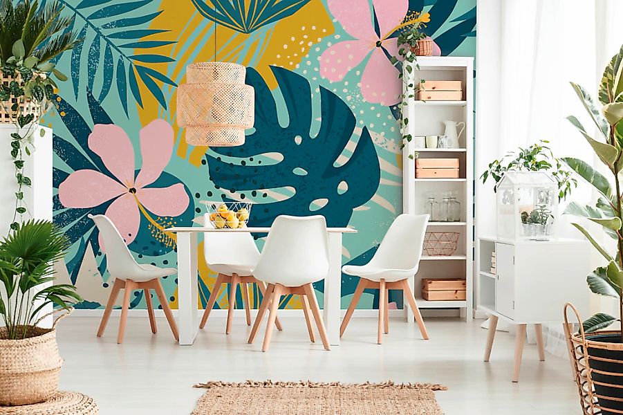 living walls Fototapete »ARTist Jungle Plants« Vlies, Wand, Schräge günstig online kaufen