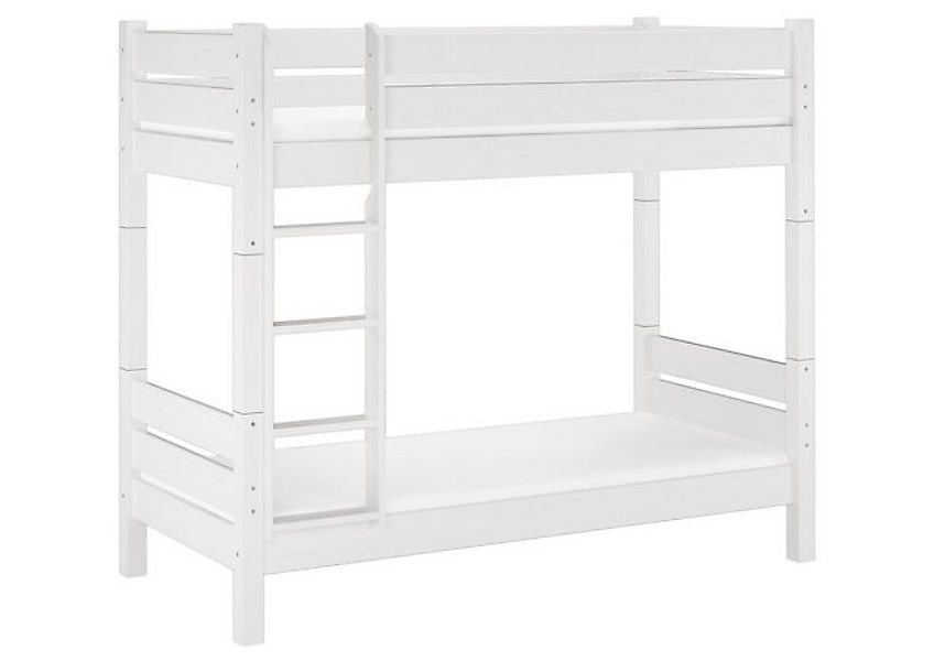 ERST-HOLZ Etagenbett Stockbett Weiß Stabil 90 x 200 Rollrost Matratze günstig online kaufen