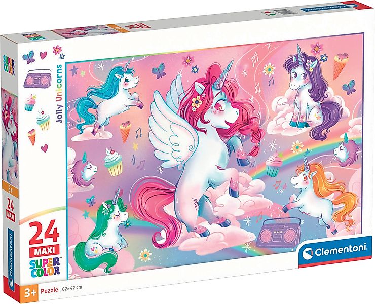 Clementoni® Puzzle Maxi, Noli, Fröhliche Einhörner günstig online kaufen