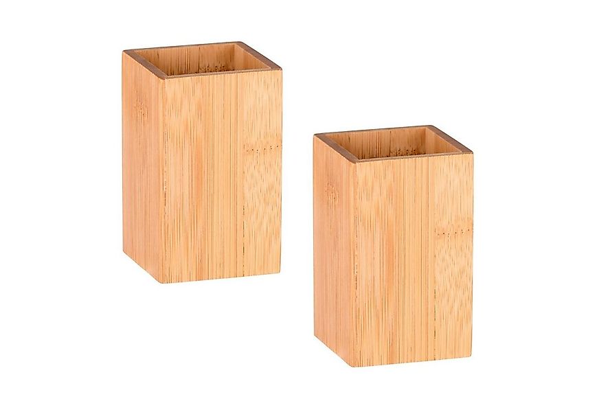 HAC24 Zahnputzbecher Zahnbürstenhalter Badbecher Bambusbecher Zahnputzbehäl günstig online kaufen