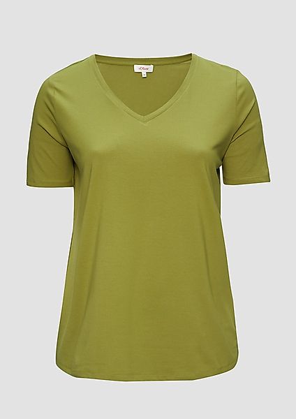 s.Oliver Kurzarmshirt T-Shirt mit V-Ausschnitt günstig online kaufen