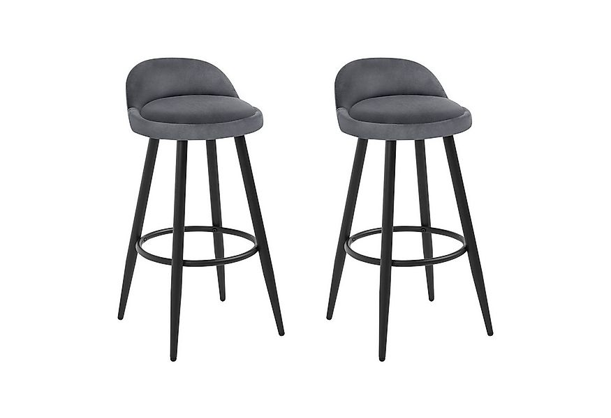 Woltu Barhocker (Set, 2 St), Barstühle mit Lehne, Belastbarkeit bis 150 kg günstig online kaufen