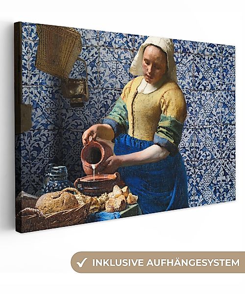 OneMillionCanvasses® Leinwandbild Milchmädchen - Delfter Blau günstig online kaufen