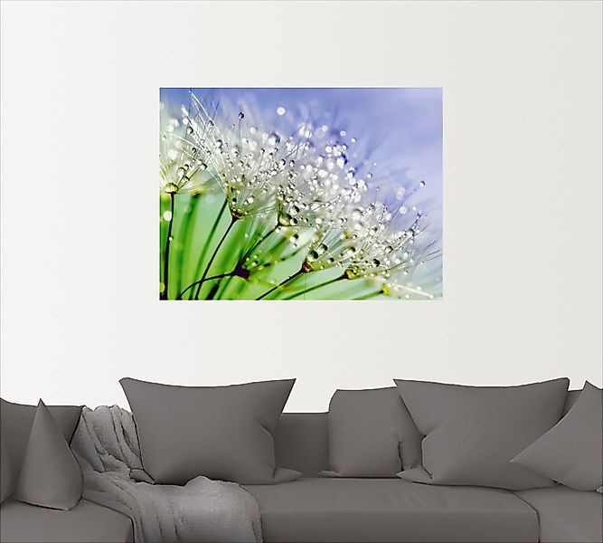 Artland Wandbild "Glitzernde Pusteblume III", Blumen, (1 St.), als Leinwand günstig online kaufen