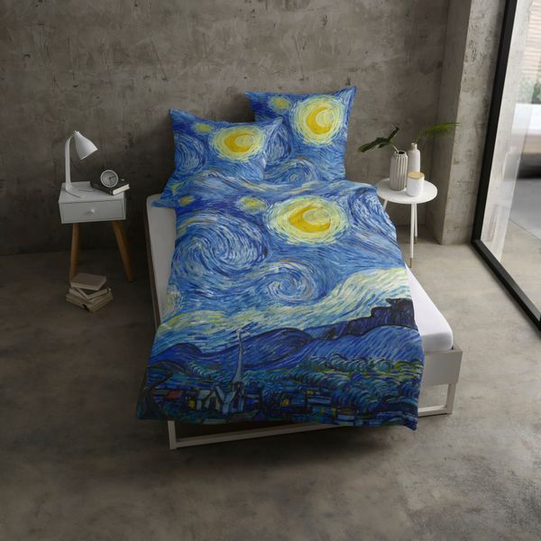 Goebel Bettwäsche "Starry Night" 2 Stk. tlg. geniales Design von Vincent va günstig online kaufen