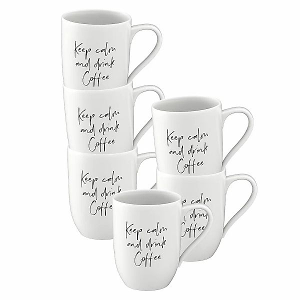 Villeroy & Boch Becher "Becher Keep calm and drink Coffee Statement 290 ml günstig online kaufen