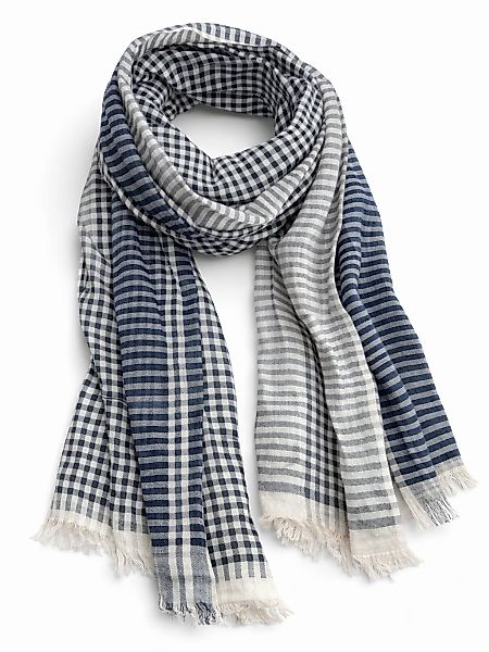 COLLEZIONE ALESSANDRO Modeschal "Nordeney" gestreift, blau-weiß-schwarz günstig online kaufen