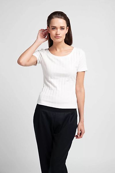 Cora - Damen Shirt In Ripp-optik Aus Bio-baumwolle günstig online kaufen