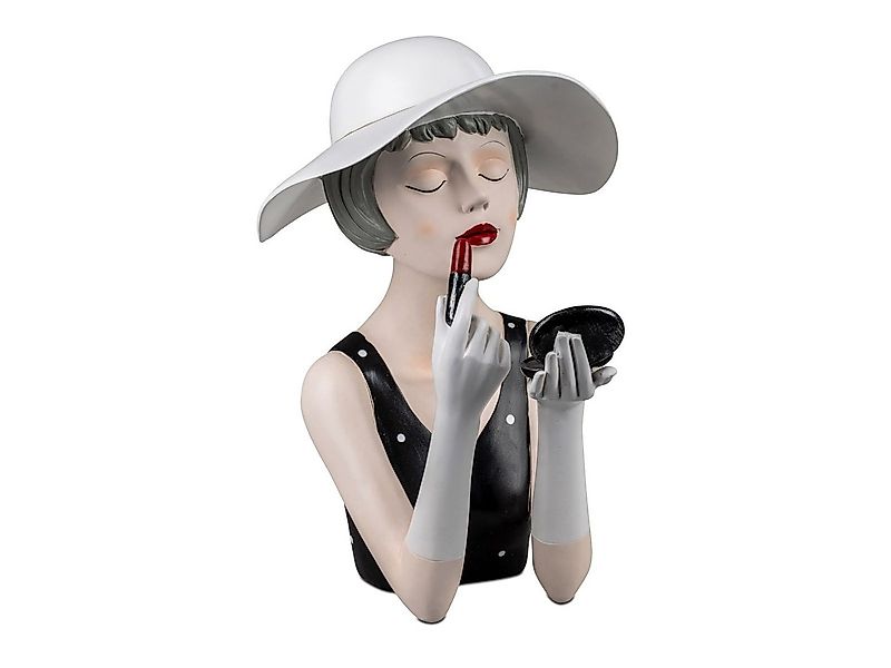 formano Dekofigur Deko-Büste Dame mit Lippenstift Handbemalt Bunte Skulptur günstig online kaufen