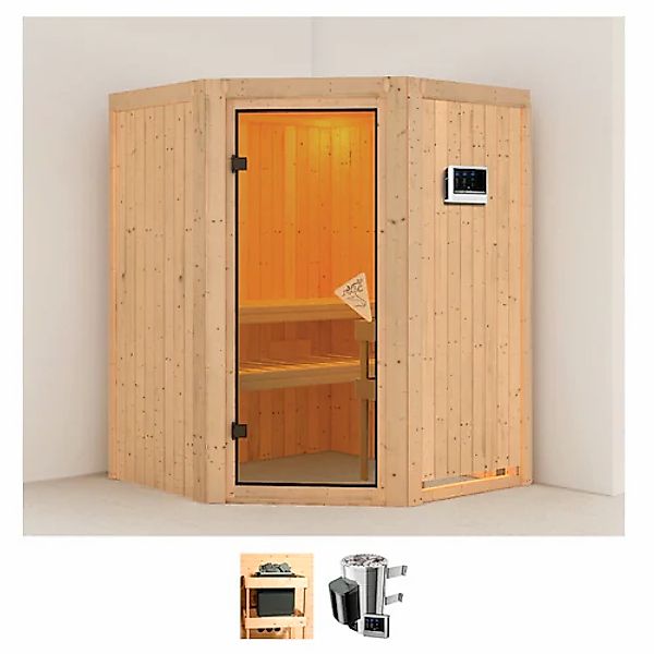 Karibu Sauna »Nanna«, 3,6-kW-Plug & Play Ofen mit externer Steuerung günstig online kaufen