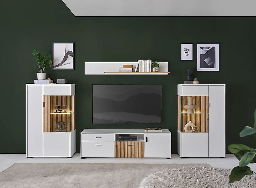 INOSIGN Wohnwand "Hudson, moderne Anbauwand, Wohnzimmer-Set, Komplettset" S günstig online kaufen