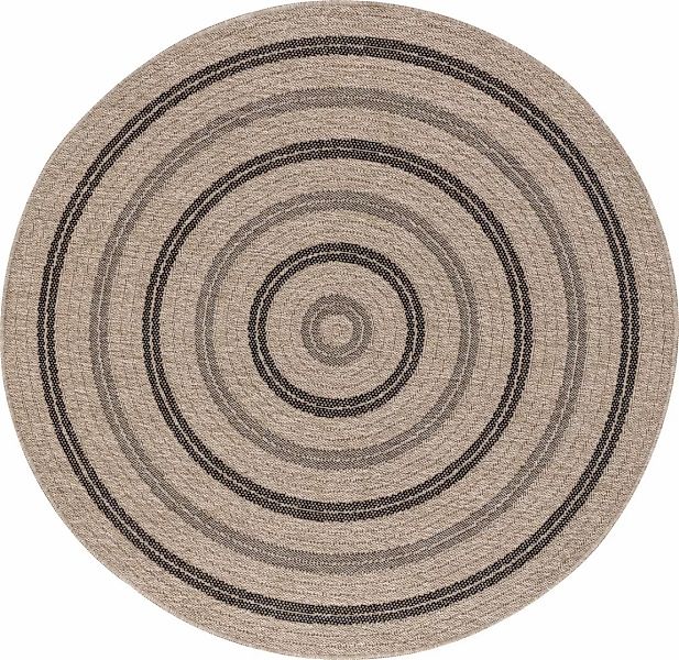 Livabliss Teppich »RYE«, rund, 8 mm Höhe, Teppich In- /Outdoor Boho Jute-Op günstig online kaufen