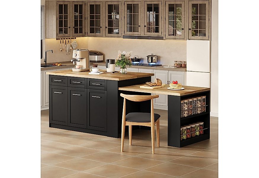 i@home Kücheninsel XXL Kücheninsel Copenhagen (150 cm) mit ausziehbarem Ess günstig online kaufen