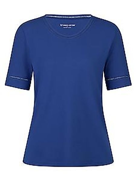 Rundhals-Shirt Frida Green Cotton blau günstig online kaufen